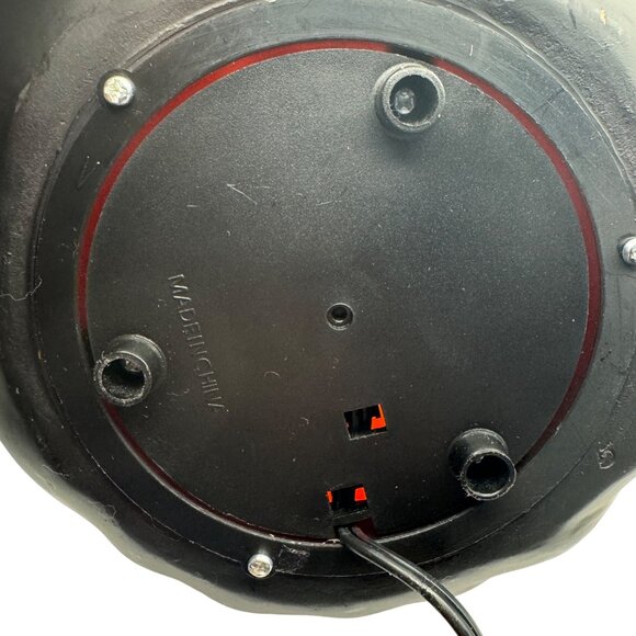 Halloween LED Light-Up Black Jack-O-Lantern Pumpkin Decor With Evil Face Design - Picture 7 of 8